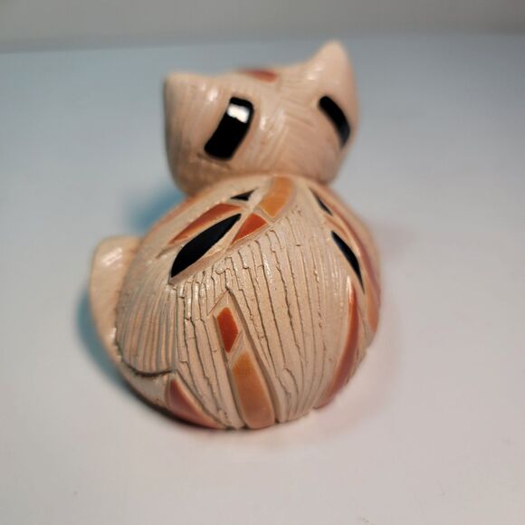 ARTESANIA RINCONADA CALICO CAT 3.5" CALICO - ANIMAL FELINE FIGURE #272 Orange - Picture 4 of 7